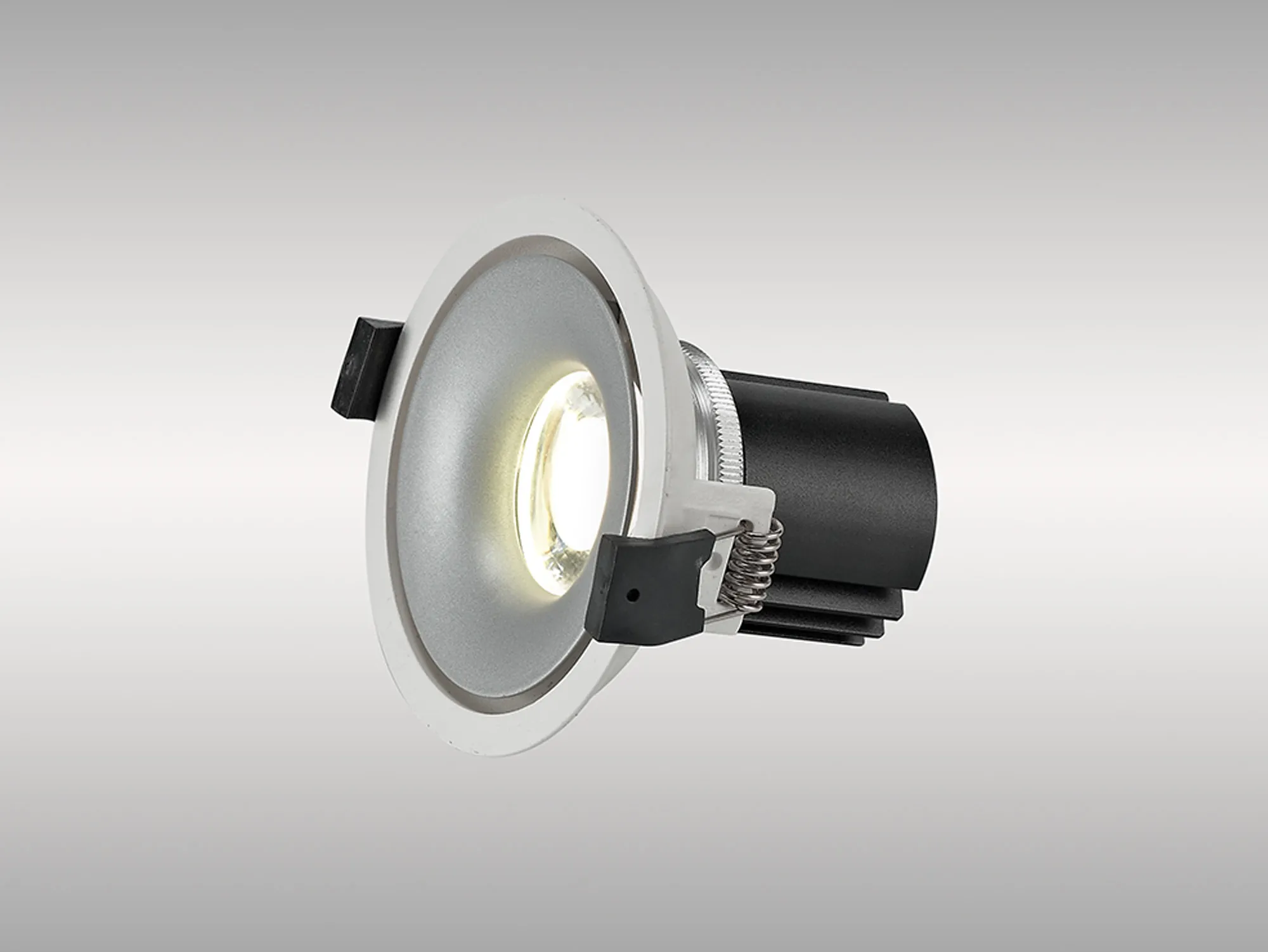 Bolor 9 Tridonic Powered 9W 3000K 840lm 24° CRI>90 LED Engine White/Silver Fixed Recessed Spotlight, IP20 DM202038  Dlux Bolor 9